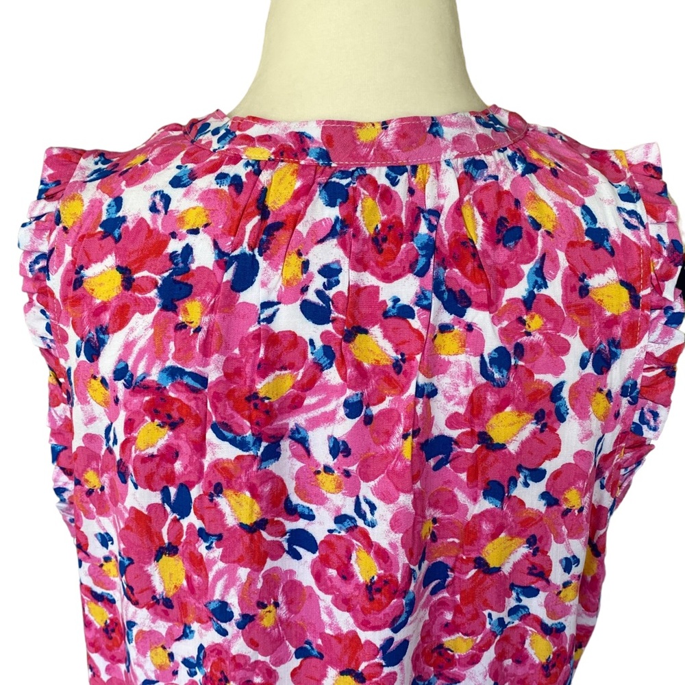 Time and Tru NWOT Pink Floral Tank Top Medium - Picture 8 of 12